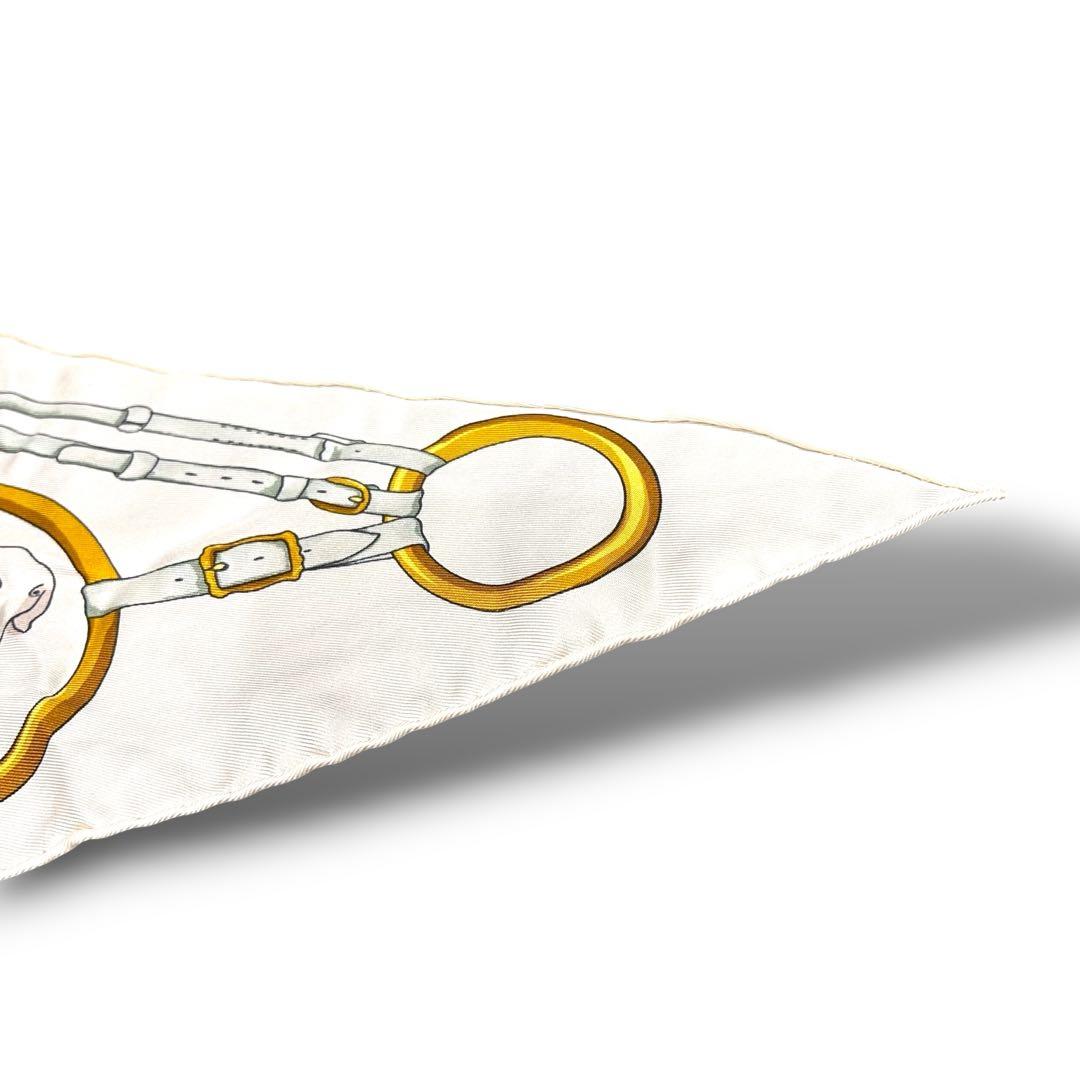 美品 HERMES エルメス ポワントゥ 三角スカーフ イラスト 総柄