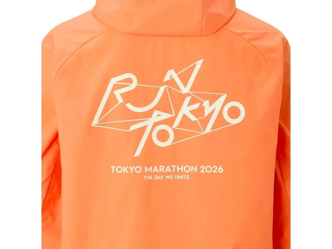 ASICS 東京マラソン 2026 ウィンドブレーカー オレンジ XS