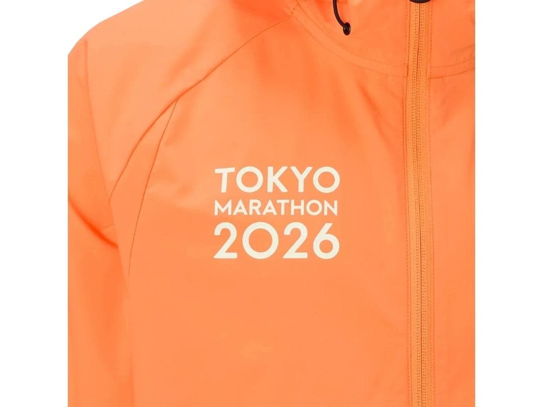 ASICS 東京マラソン 2026 ウィンドブレーカー オレンジ XS