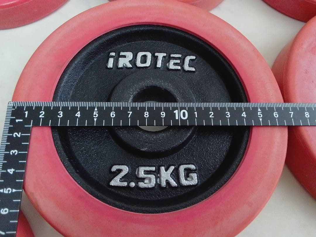 iROTEC ラバー付 ダンベル プレート 合計約20kg アイロテック ④