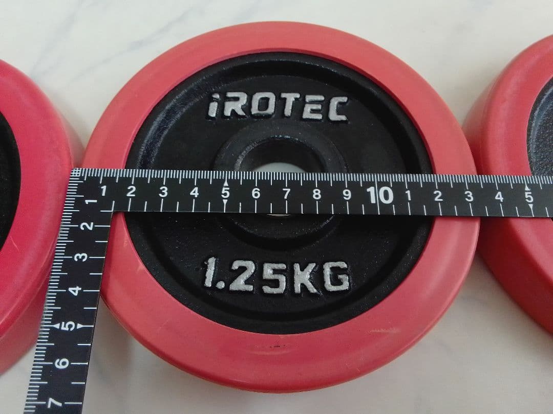 iROTEC ラバー付 ダンベル プレート 合計約20kg アイロテック ④