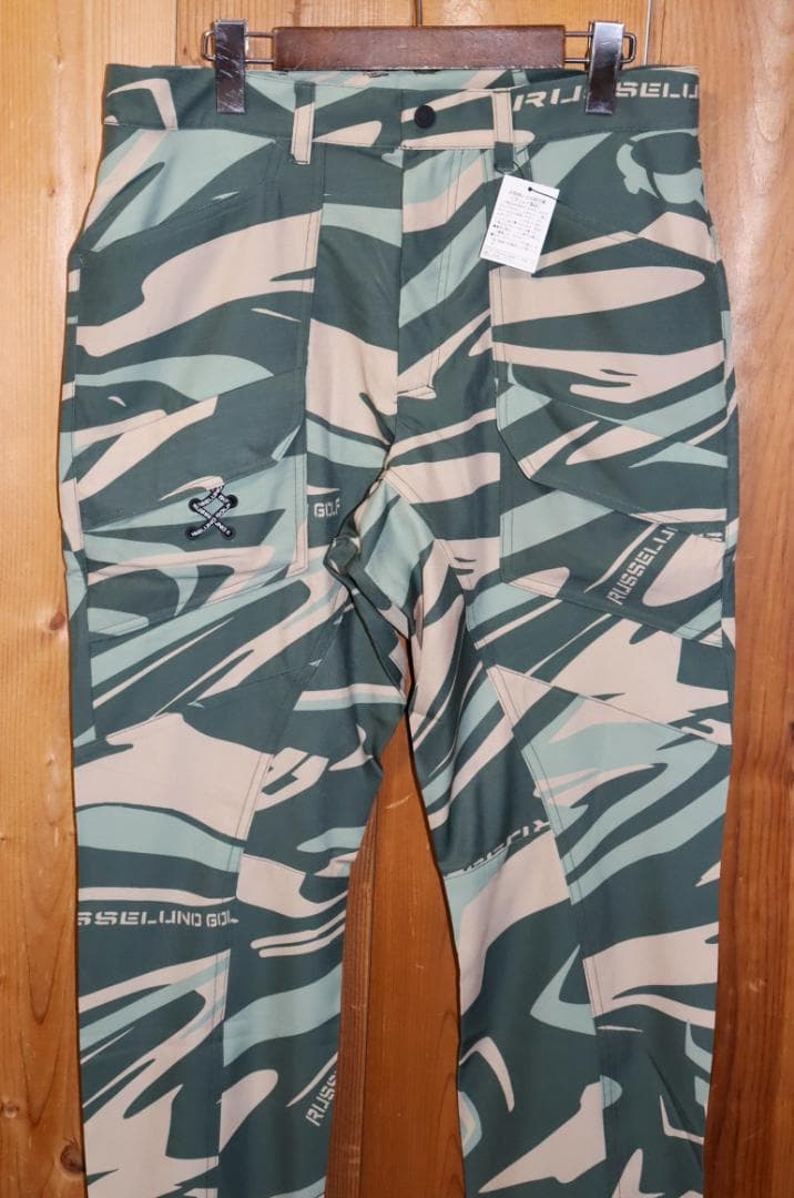 新品 ラッセルノ コⒽバット ポケット カモフラ ゴルフパンツ(7/XXL) Ⓗ