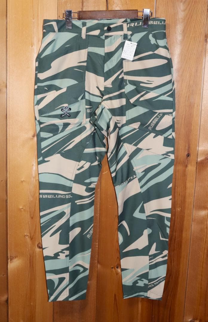 新品 ラッセルノ コⒽバット ポケット カモフラ ゴルフパンツ(7/XXL) Ⓗ