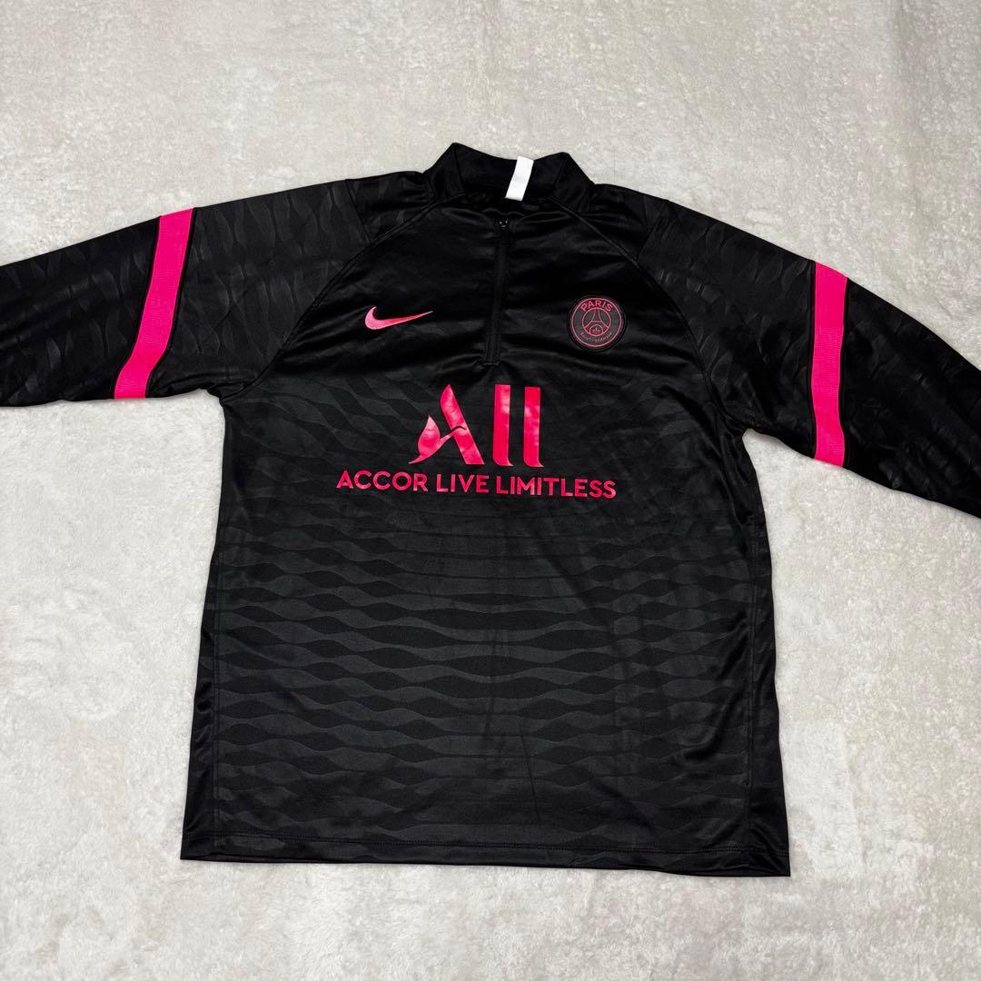 PARIS SAINT GERMAIN NIKE XLドリルトップ　黒　ピンク