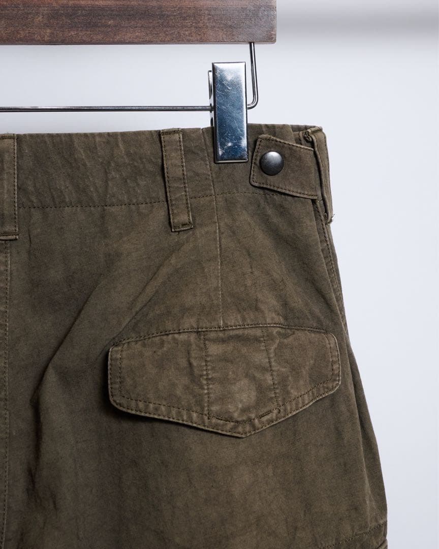 ヨウジヤマモト プールオム 19SS コットンリネンカーゴパンツ 3 カーキ