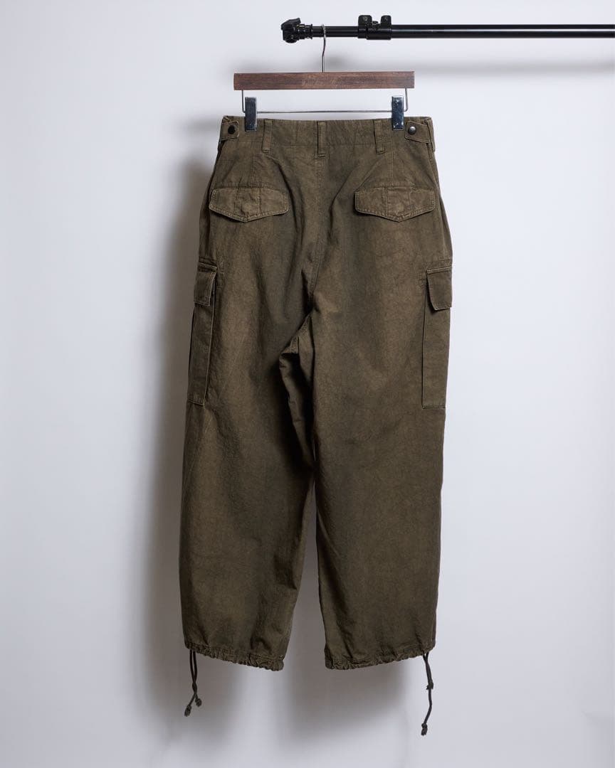 ヨウジヤマモト プールオム 19SS コットンリネンカーゴパンツ 3 カーキ