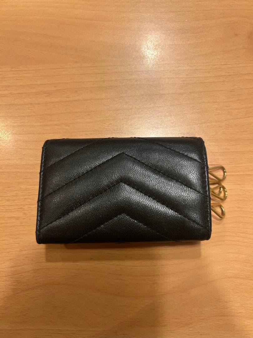 YSL ブラック キーケース キルティング