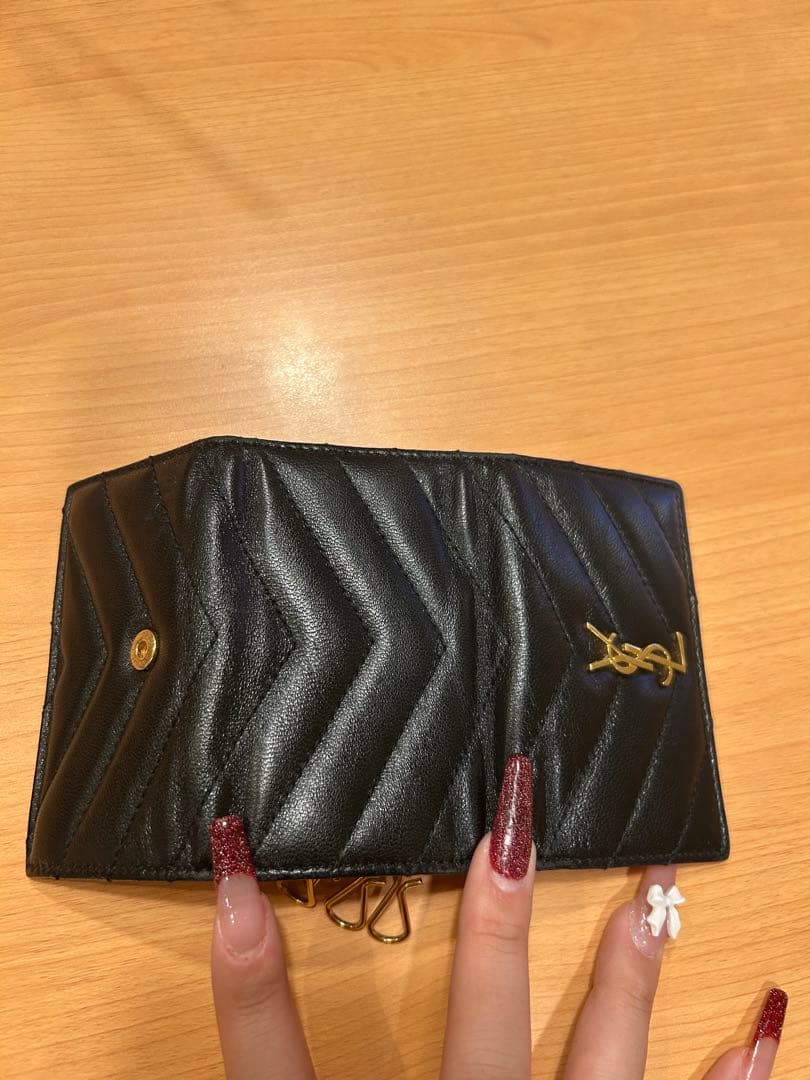 YSL ブラック キーケース キルティング