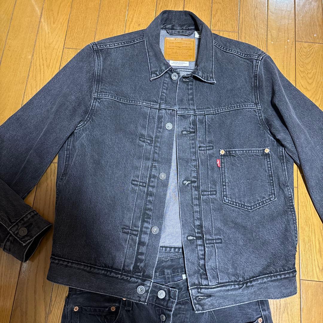 Levi's 1st大戦モデル セットアップ黒 格安 最安値 501糊付け