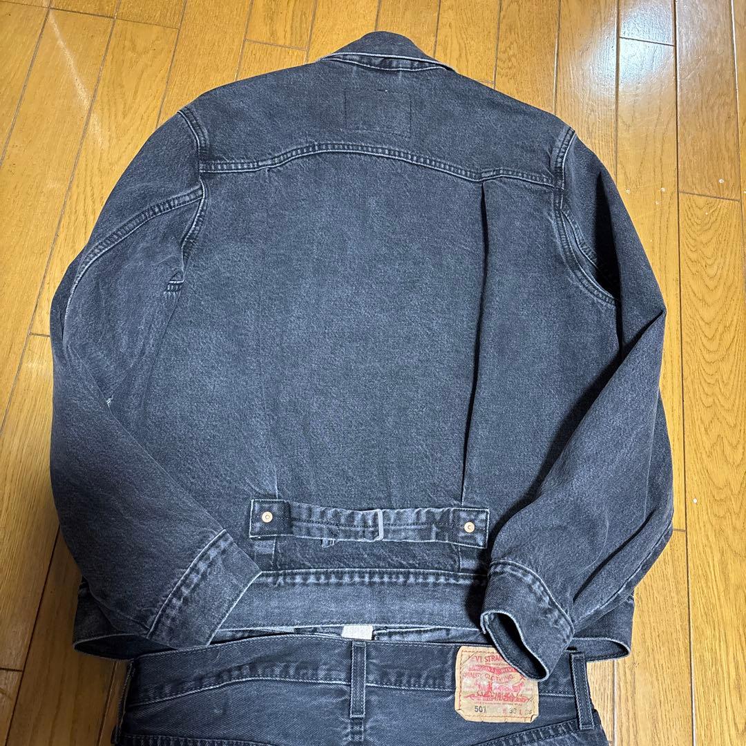 Levi's 1st大戦モデル セットアップ黒 格安 最安値 501糊付け