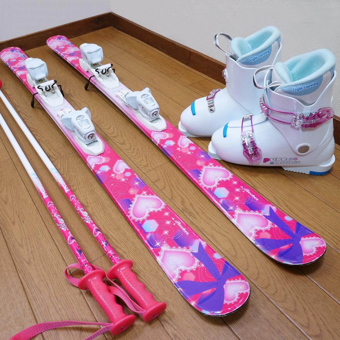 メンテ済 126cm 靴23cm HART スキーセット (130