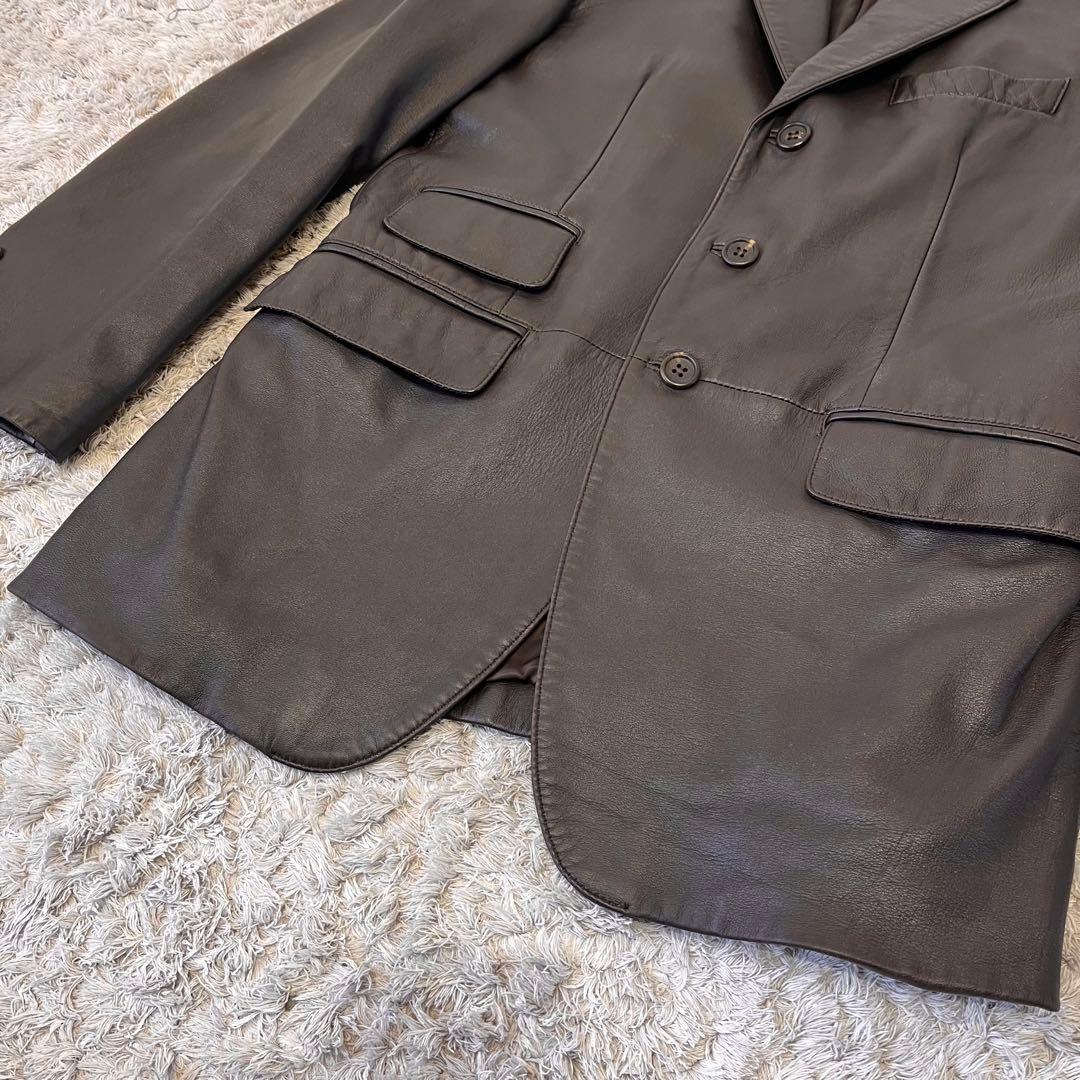 90s Paul Smith 羊革 レザー テーラードジャケット ビンテージ M