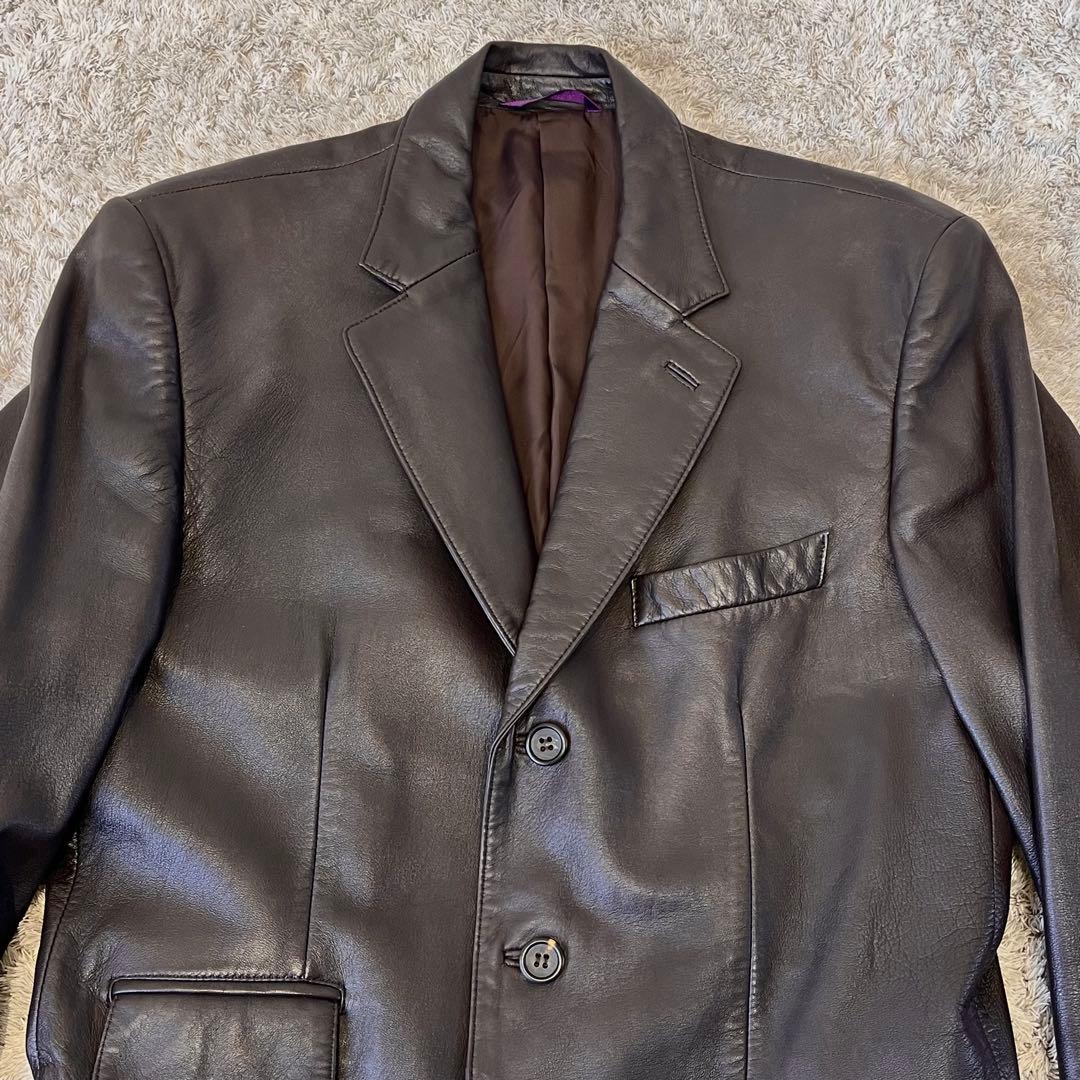 90s Paul Smith 羊革 レザー テーラードジャケット ビンテージ M