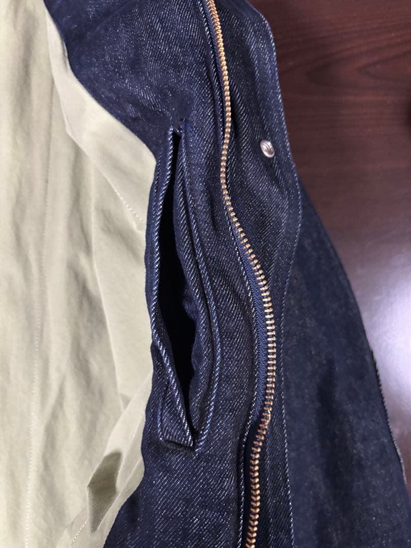児島ジーンズ　エアロゲルライダースジャケット　INDIGO