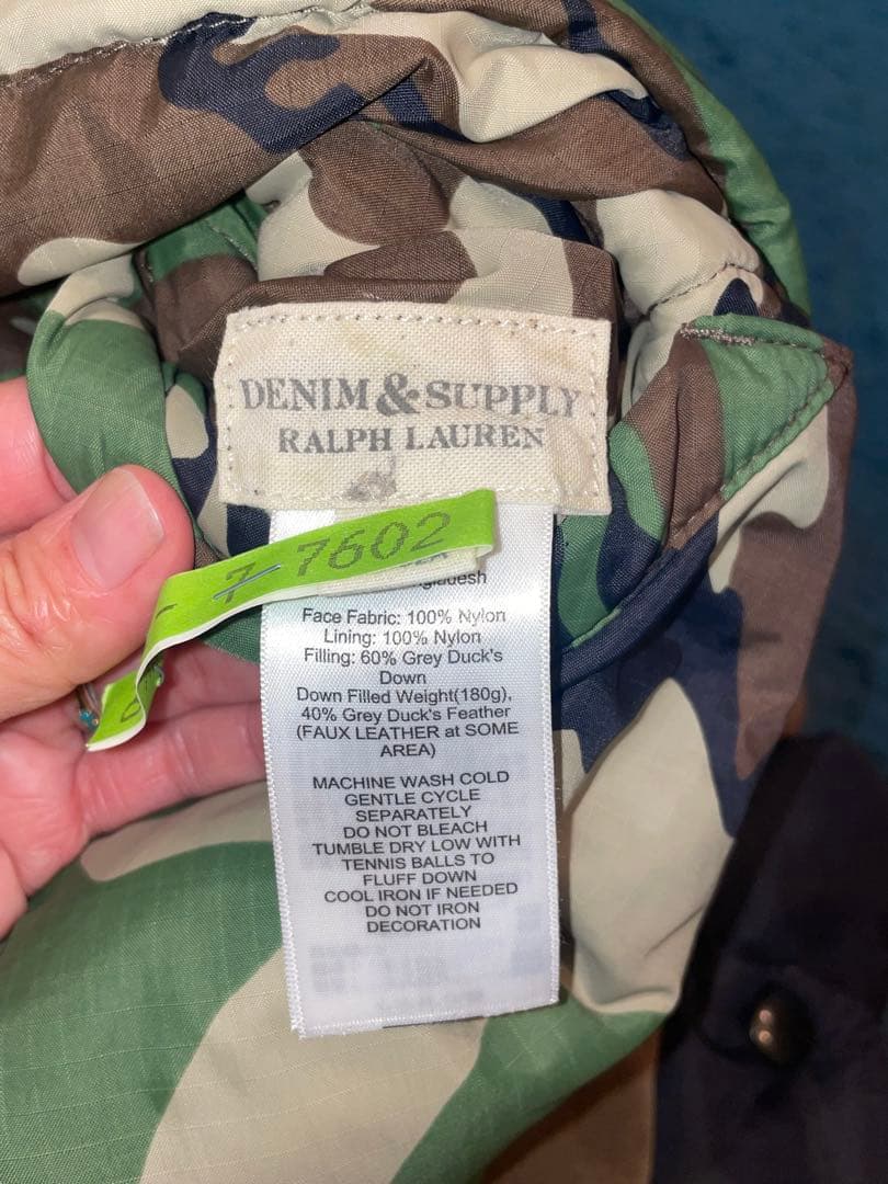 クリーニング済♪ DENIM & SUPPLY ダウンベスト ブラックSサイズ