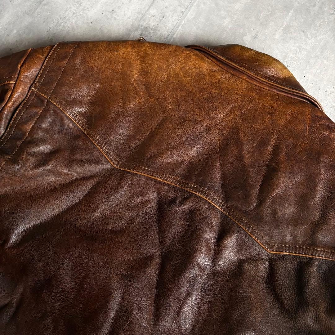 【40-50s vintage】M-49 モーターサイクルジャケット　本革　短丈
