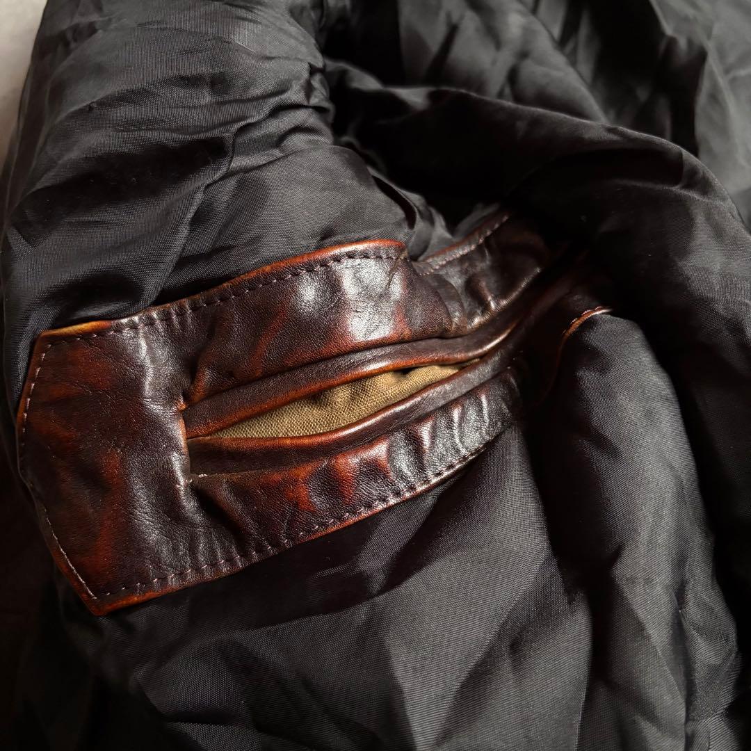【40-50s vintage】M-49 モーターサイクルジャケット　本革　短丈