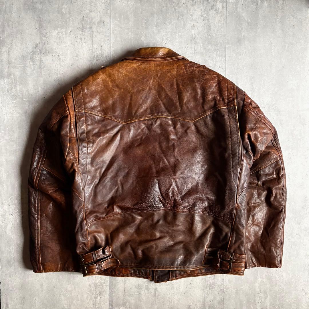 【40-50s vintage】M-49 モーターサイクルジャケット　本革　短丈