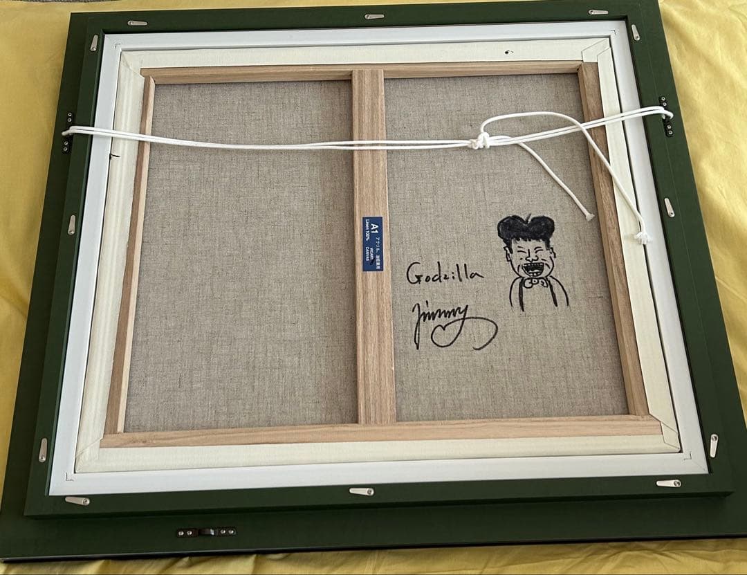 専用　F10 ジミー大西風「Godzilla」模写　サインあり　額装　アクリル