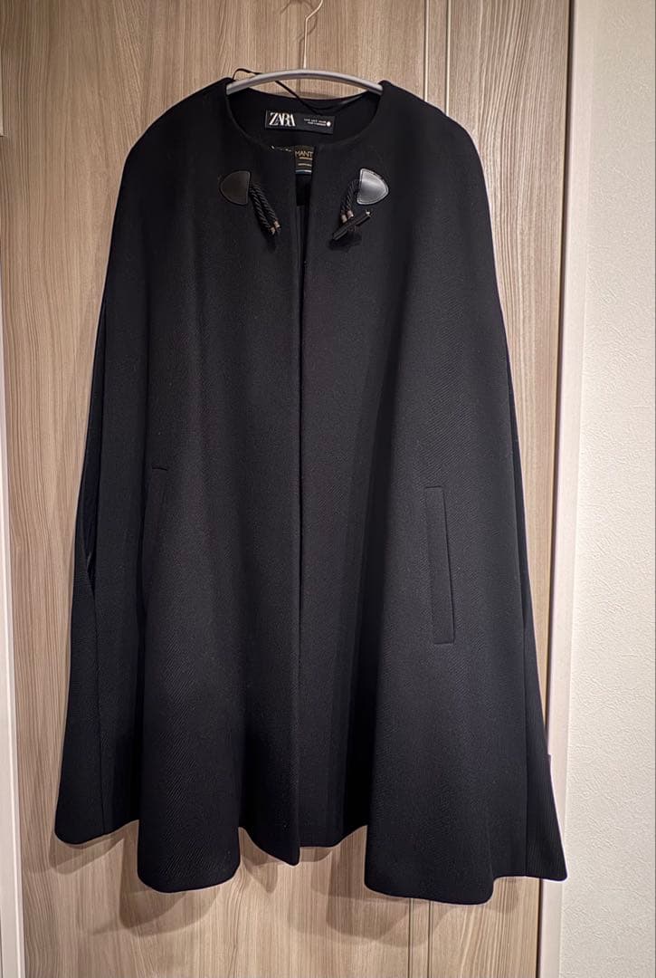 【完売品】美品 ZARA ザラ ポンチョ ケープコート MANTECO Sサイズ