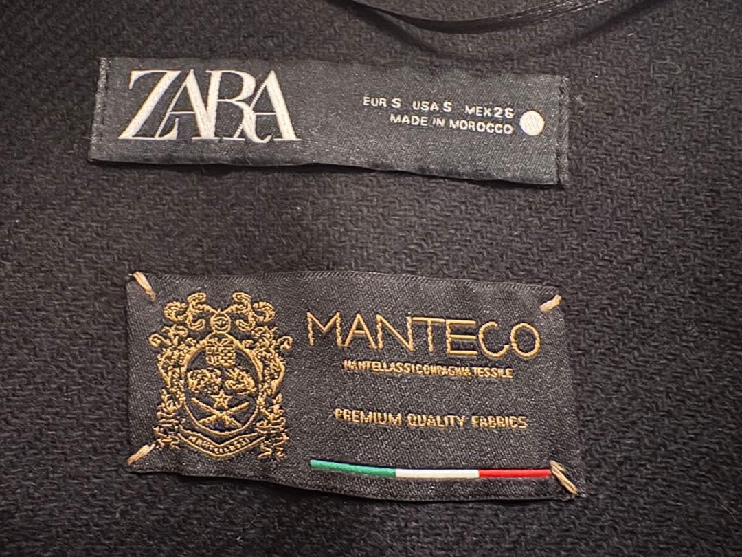 【完売品】美品 ZARA ザラ ポンチョ ケープコート MANTECO Sサイズ