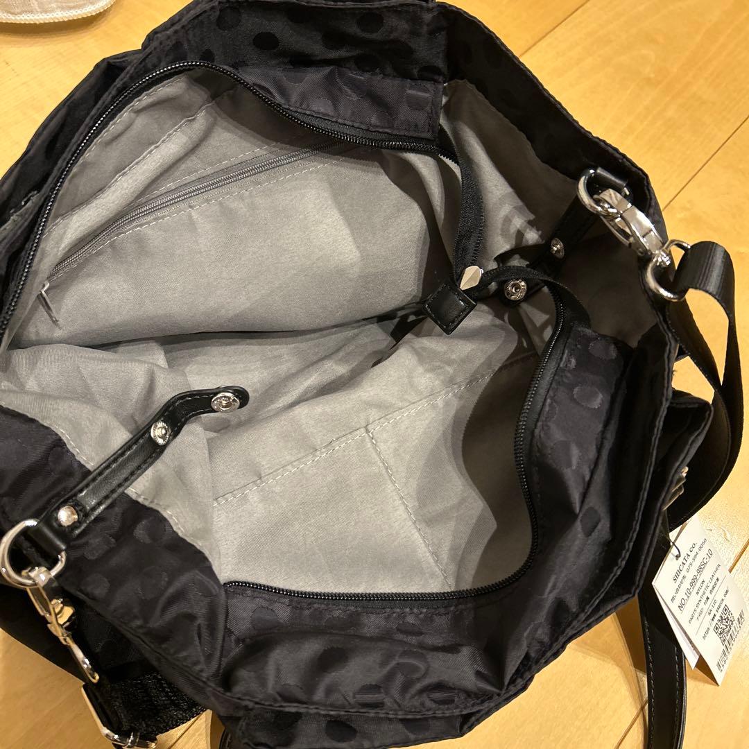 イザック はっ水　軽量 ドット２ウェイトートバッグ＆ ショルダーバッグセット
