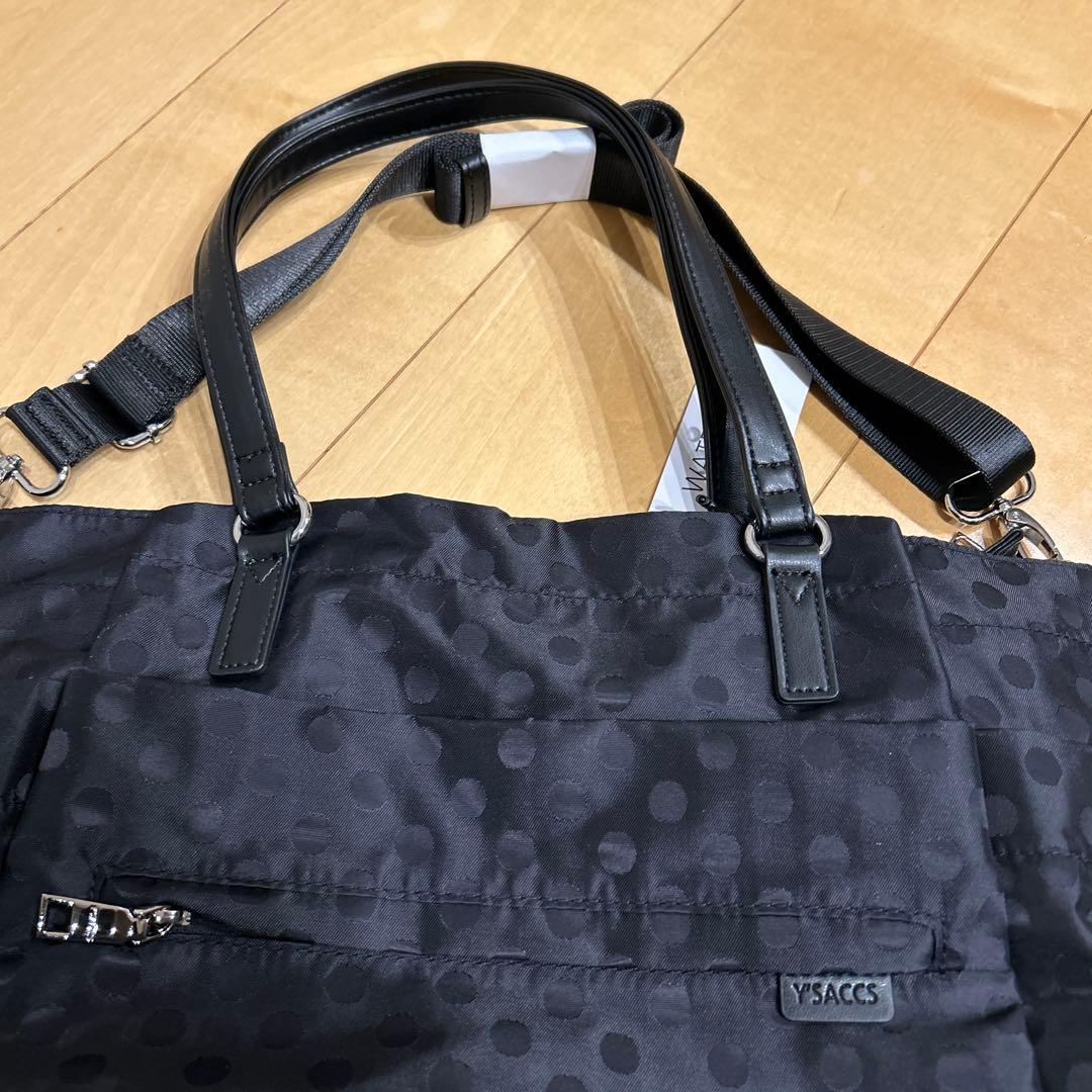 イザック はっ水　軽量 ドット２ウェイトートバッグ＆ ショルダーバッグセット