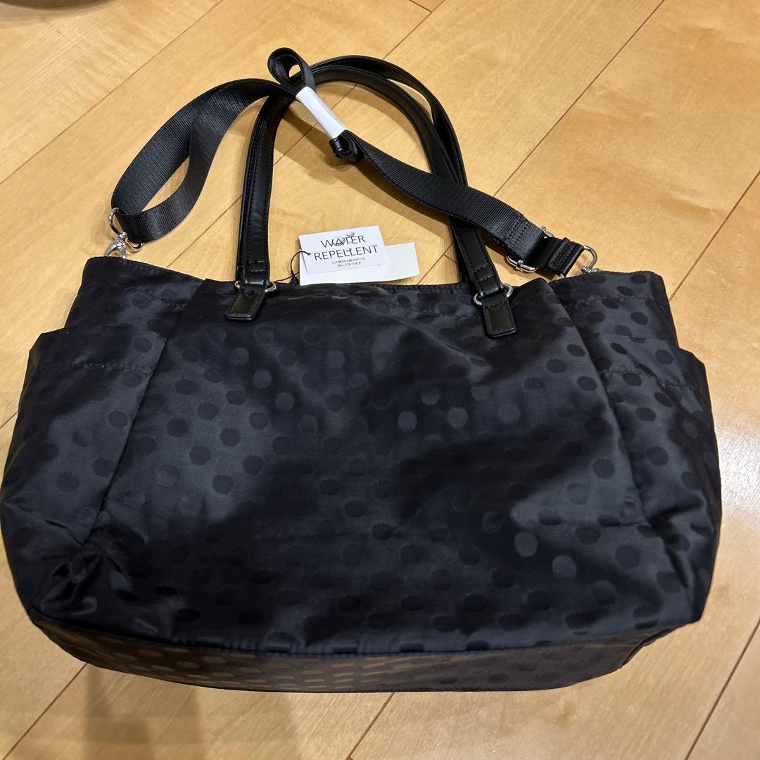 イザック はっ水　軽量 ドット２ウェイトートバッグ＆ ショルダーバッグセット