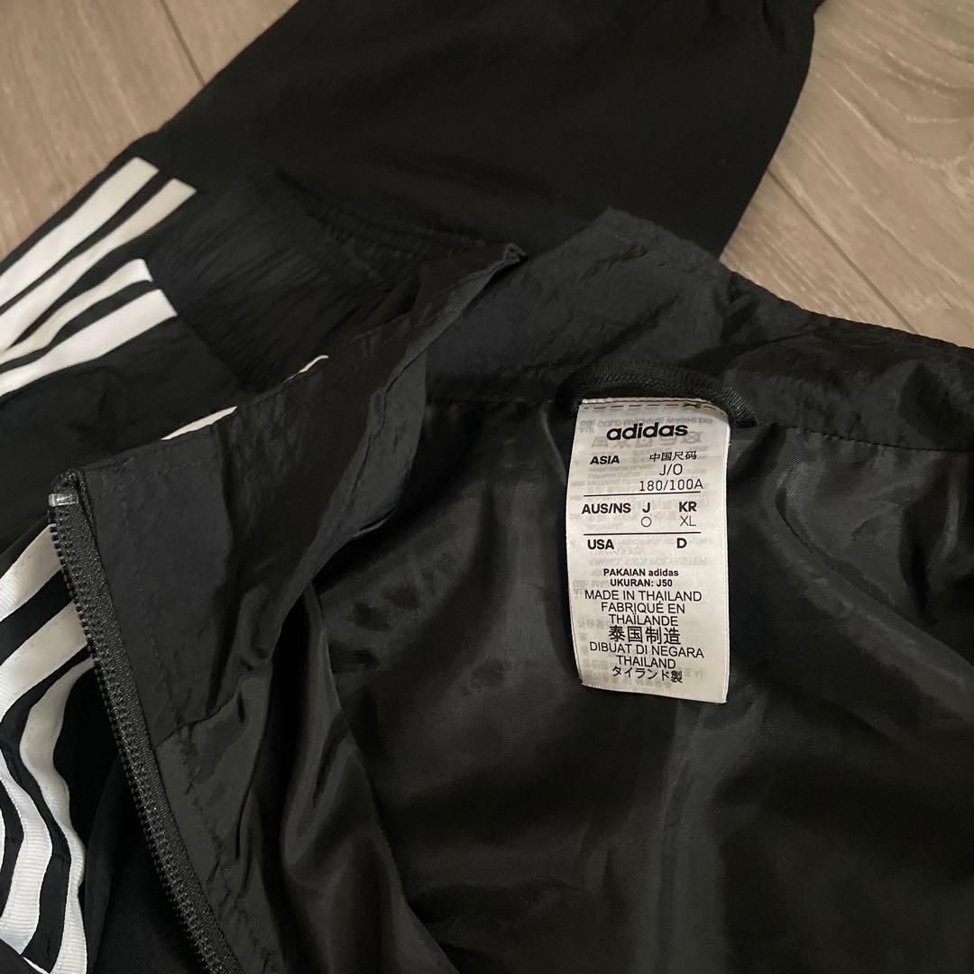 adidas ブラックジャージ上下セット