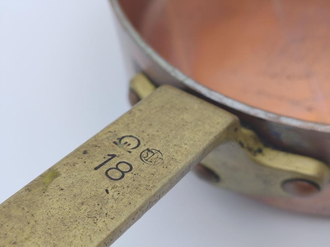 フランスSIN社　銅製片手鍋　18cm