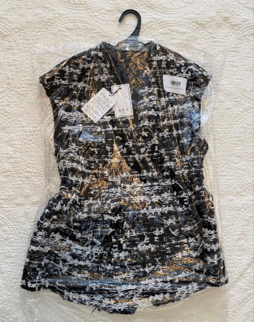 新品タグ付きSHE Tokyo Owen Tweed ツイード ジレ