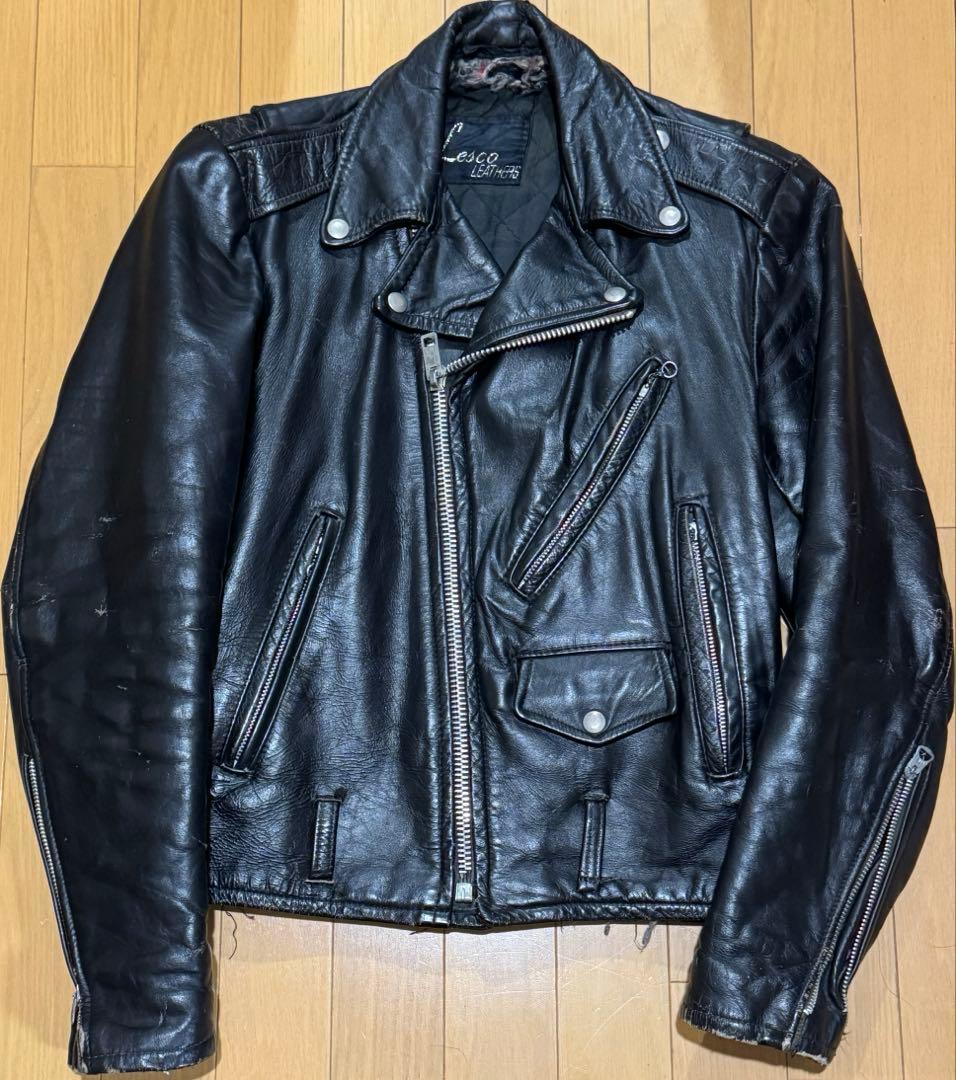 Lesco ヴィンテージ ダブルライダース レザージャケット 60s 70s