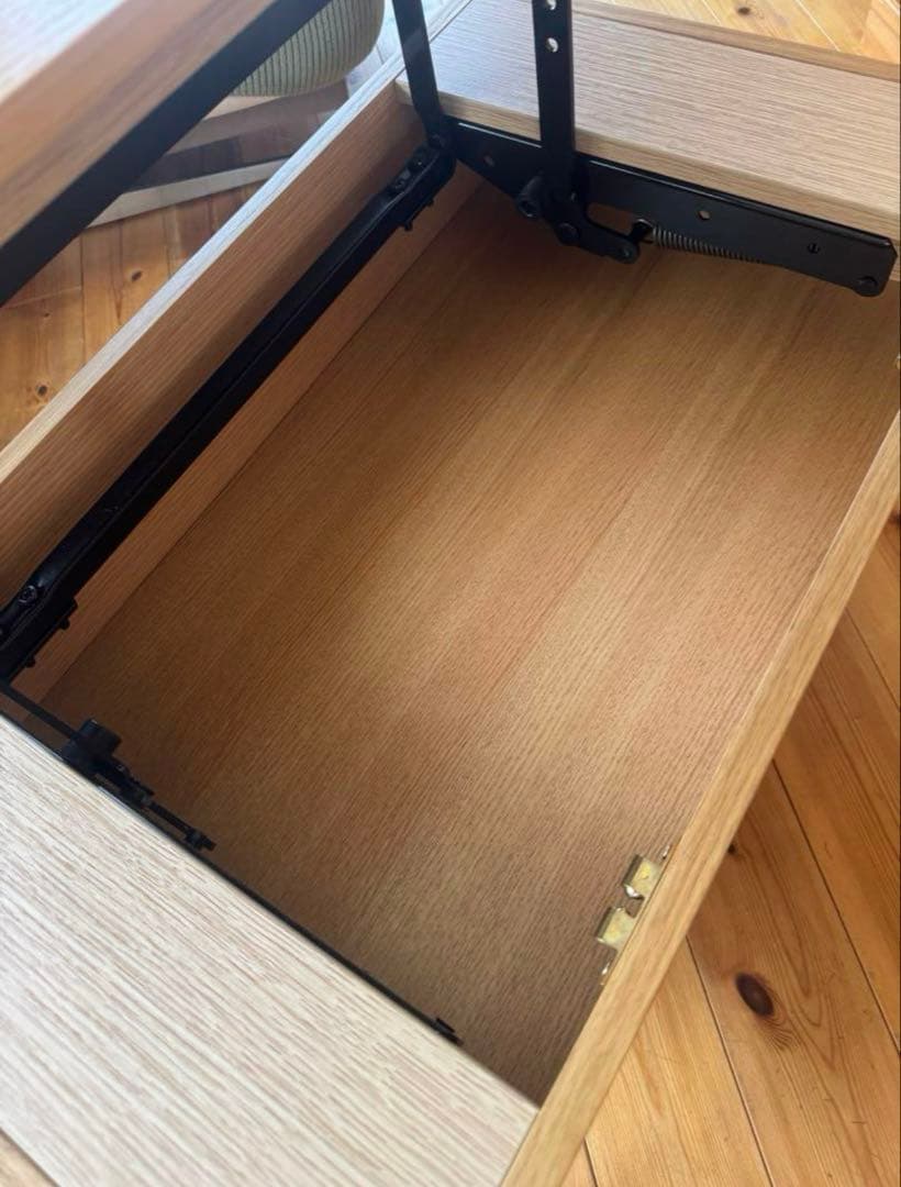 アイリスオーヤマ 昇降テーブル 2way 幅70×40 オーク