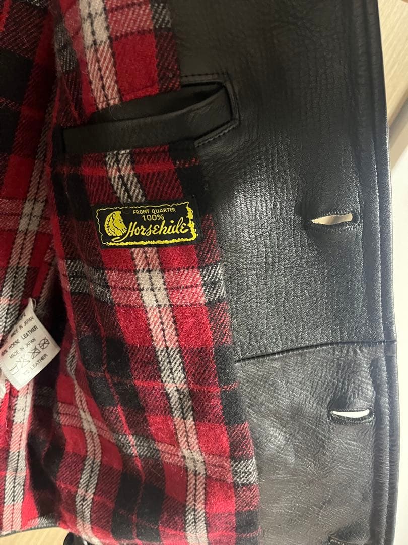 Y'2 LEATHER ワイツーレザー 肉厚ホースハイド 30sカーコート 42