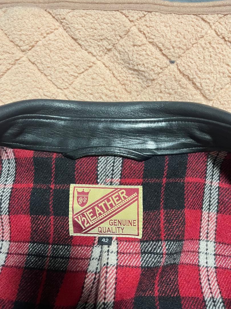 Y'2 LEATHER ワイツーレザー 肉厚ホースハイド 30sカーコート 42