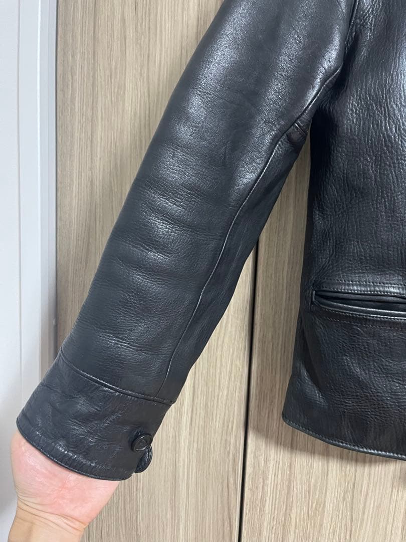 Y'2 LEATHER ワイツーレザー 肉厚ホースハイド 30sカーコート 42