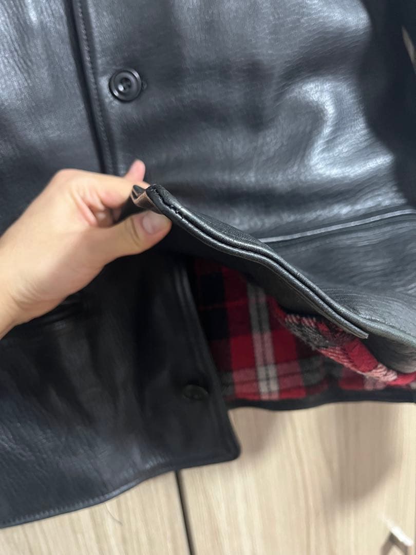 Y'2 LEATHER ワイツーレザー 肉厚ホースハイド 30sカーコート 42