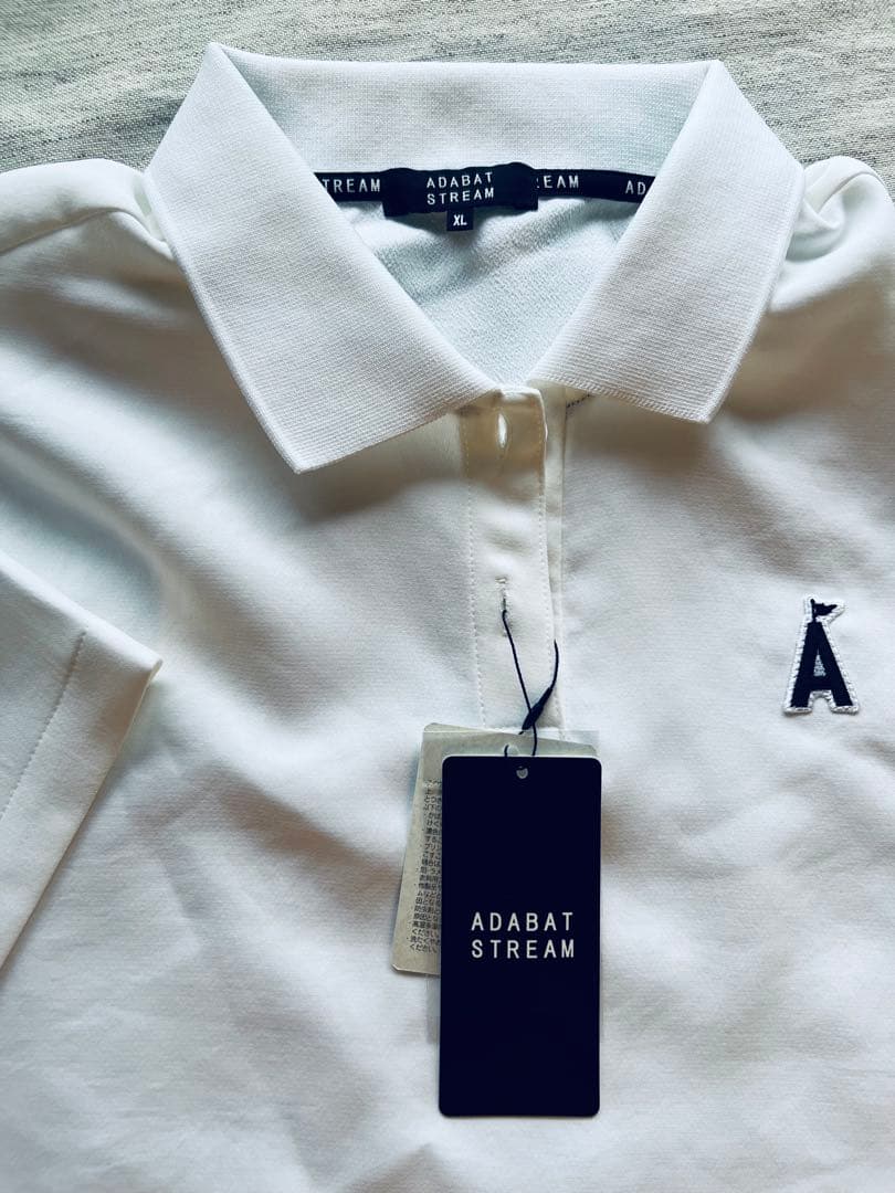 【新品】ゴルフウェアADABAT (Ladies)半袖ポロシャツ 42 撥水加工