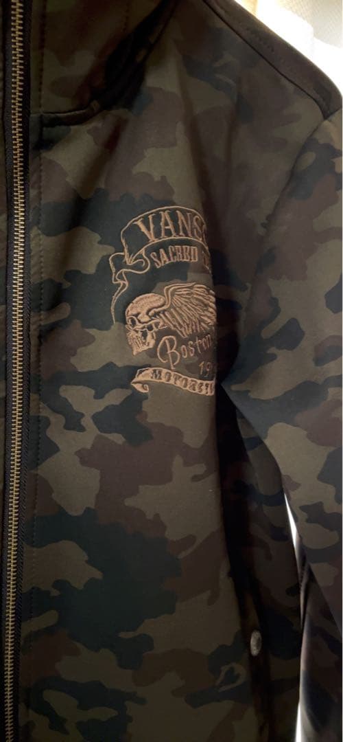 【VANSON】 迷彩　フード付き　トランクジャケット　L