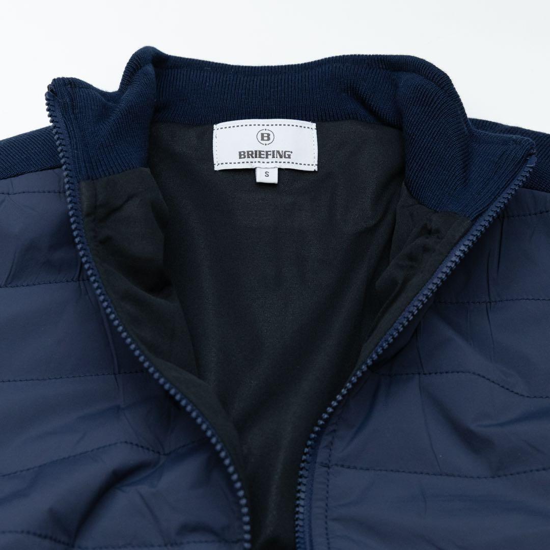 【美品】BRIEFING GOLFブルゾン S ネイビー BRG223W41