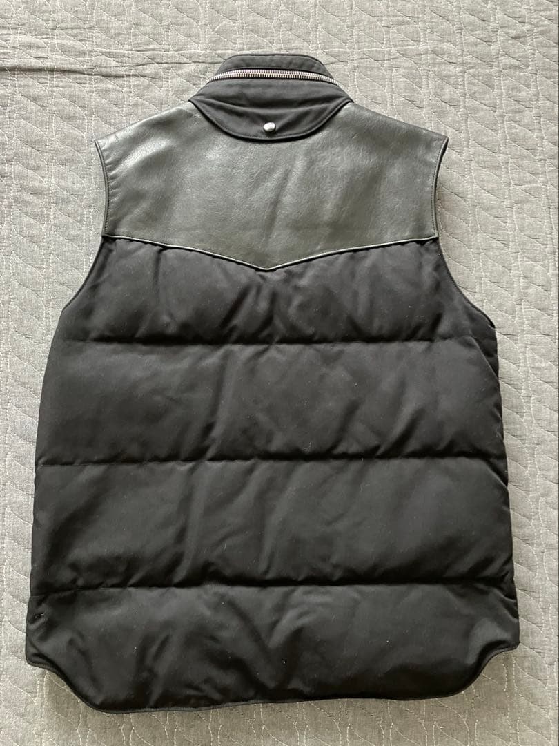 サンローランパリ　13AW レザーヨークダウンベスト　エディスリマン