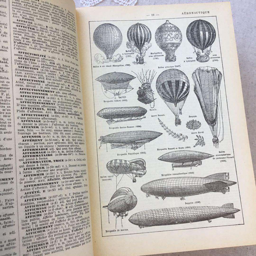 フランス 洋書 ラルース百科事典 ジャンクジャーナル素材 インテリアにも