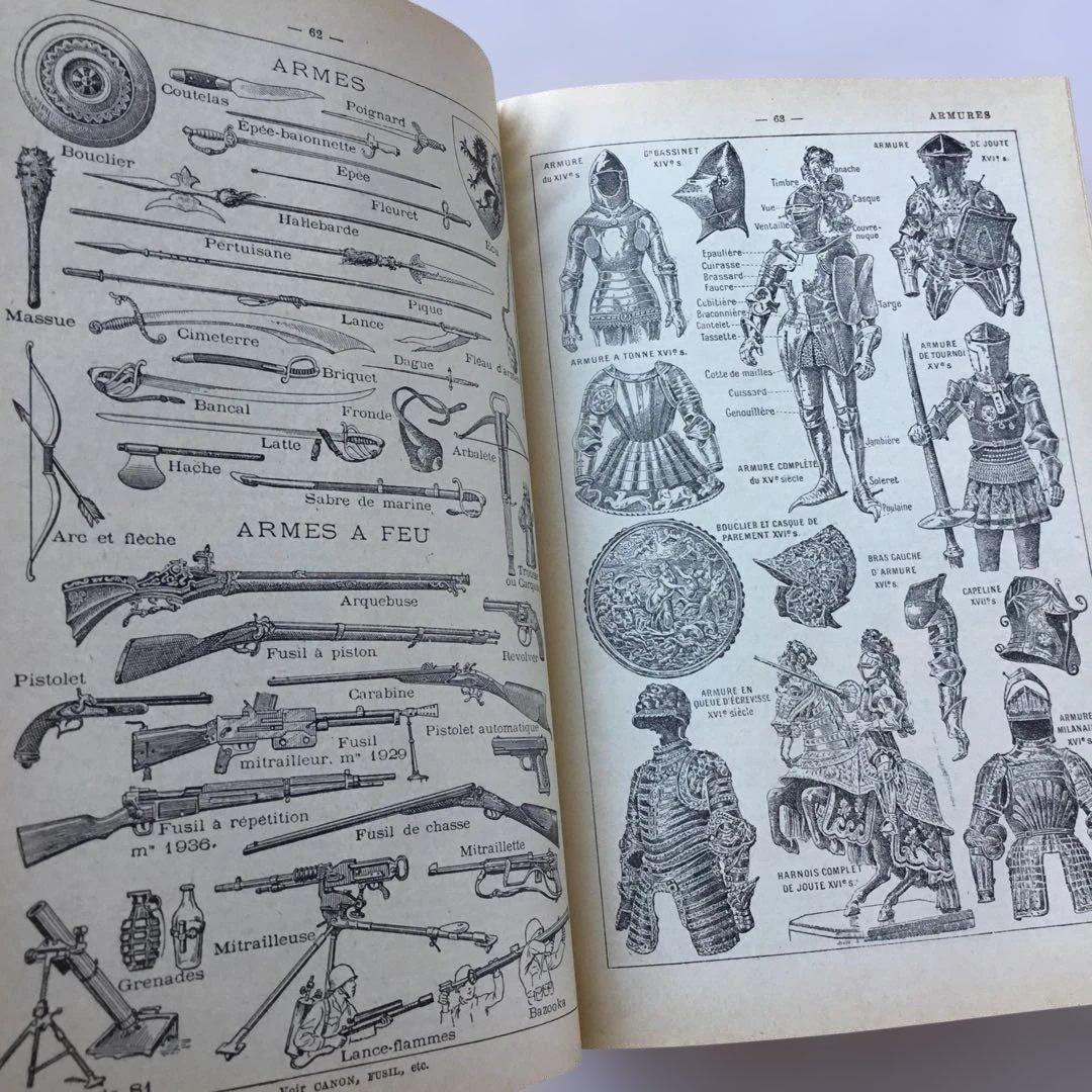 フランス 洋書 ラルース百科事典 ジャンクジャーナル素材 インテリアにも