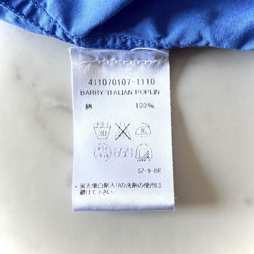 美品 フランクアンドアイリーン コットンシャツ ブルー XS 洗える BARRY