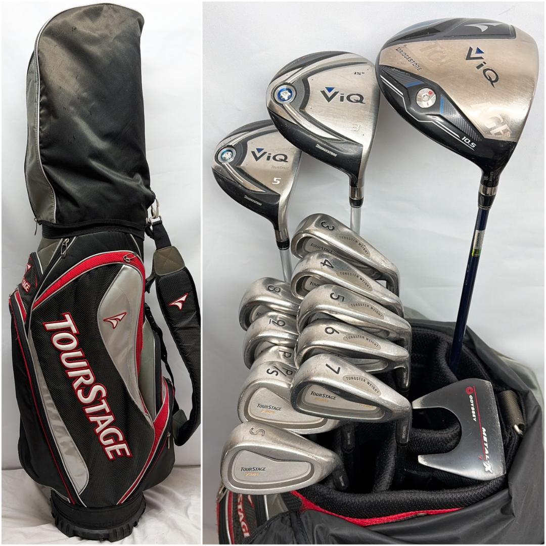 ブリヂストン ツアーステージ ViQ メンズ右利きゴルフクラブセット L33