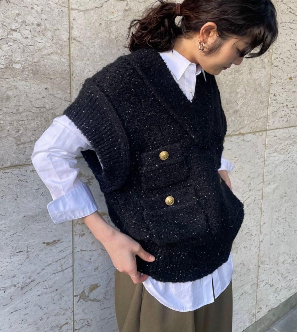 限定お値下げ♪Curensology⭐︎ツイーディヤーンニットベスト
