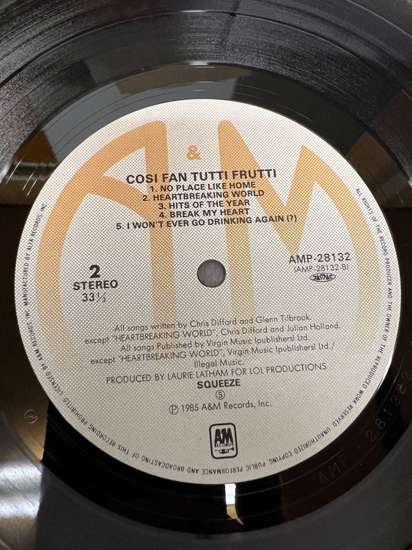 Squeeze 名盤 Cosi Fan Tutti Frutti 帯付LP洋楽