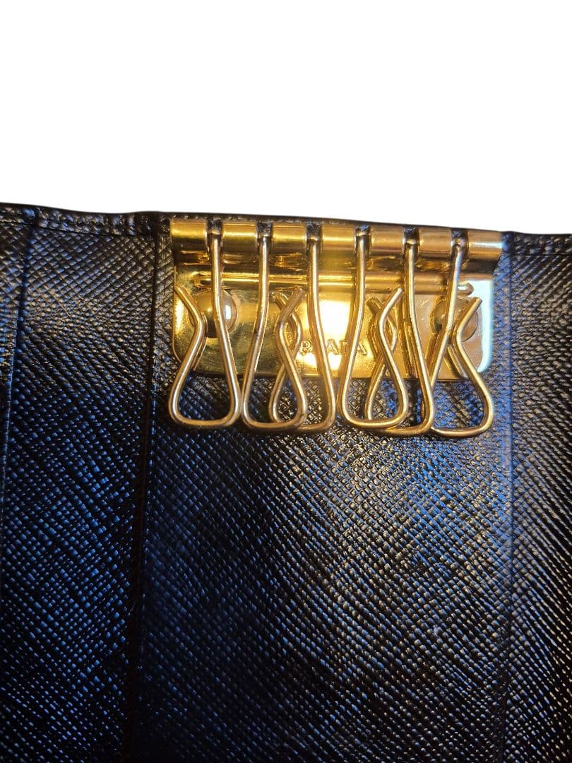 PRADA プラダキーケース ６連テスート　ブラック