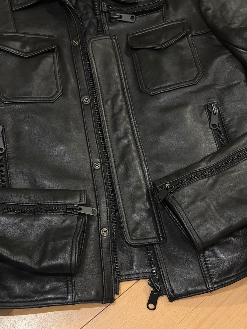 STUDHOMME ＬジップレザージャケットDiorHOMME06AWオマージュ