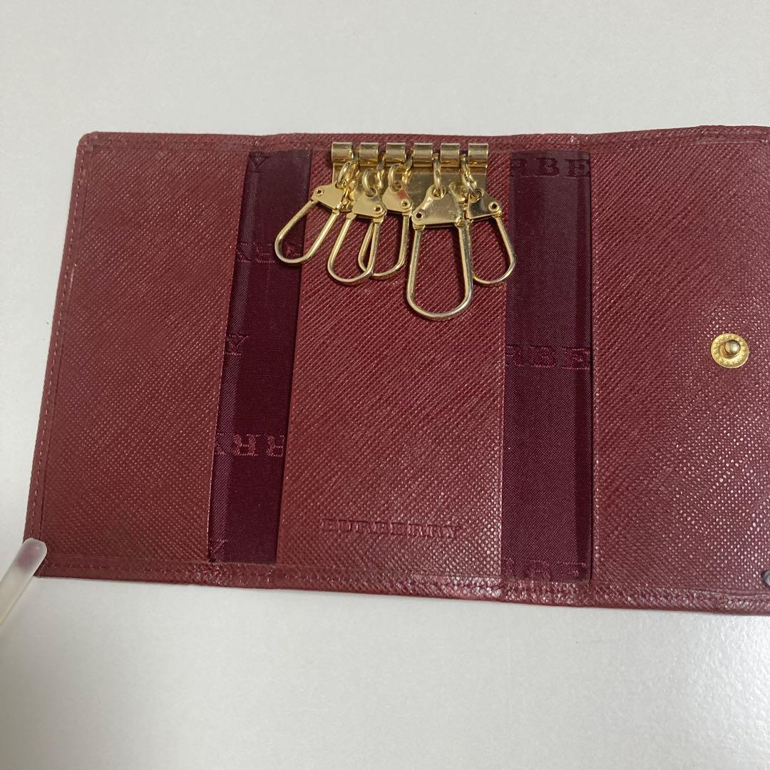 Burberry チェック柄 レザーキーケース